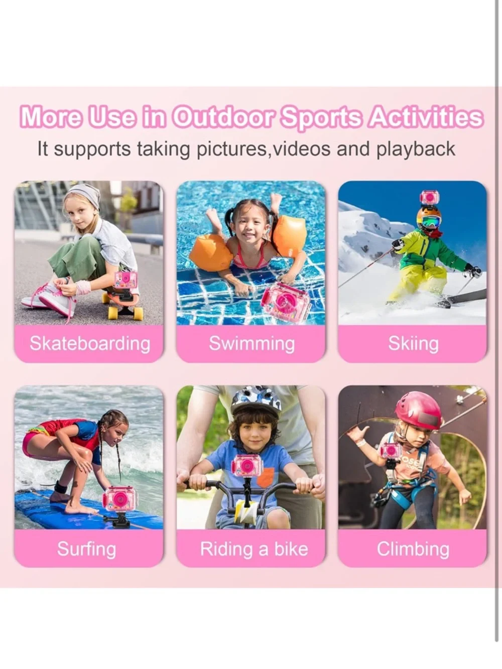 Kids underwater Digital Camera with Case & 32GB